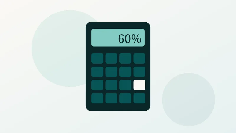 Caixas de papelão ao lado de uma calculadora e uma balança em ilustração simples